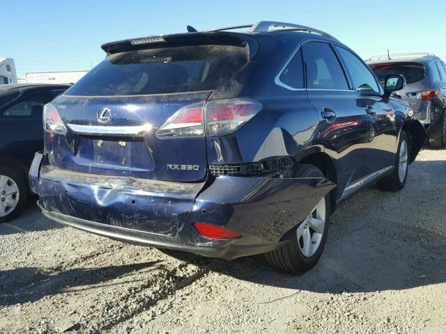 2T2ZK1BA5EC138607 - 2014 LEXUS RX 350 BLUE photo 4