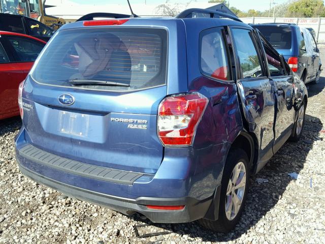 JF2SJABC0FH802076 - 2015 SUBARU FORESTER 2 BLUE photo 4