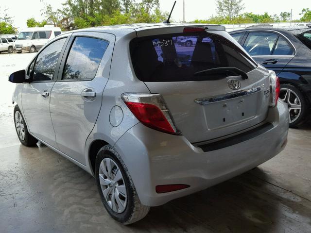 VNKKTUD39EA006805 - 2014 TOYOTA YARIS SILVER photo 3