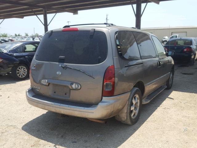 4N2ZN16T81D816963 - 2001 NISSAN QUEST SE BROWN photo 4