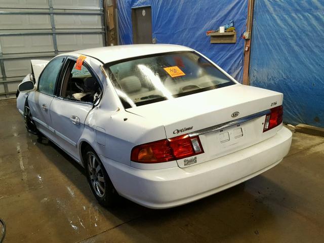 KNAGD124115052697 - 2001 KIA OPTIMA MAG WHITE photo 3