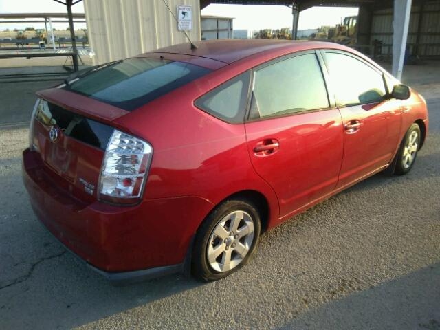 JTDKB20U367524728 - 2006 TOYOTA PRIUS RED photo 4