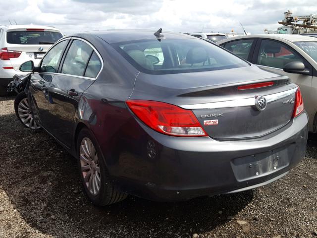 W04GN5EC1B1007028 - 2011 BUICK REGAL CXL GRAY photo 3