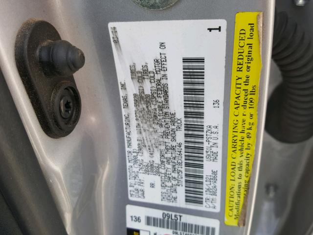 5TFGY5F18EX164146 - 2014 TOYOTA TUNDRA CRE Silber Foto 10
