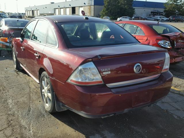 1MEHM42WX8G625507 - 2008 MERCURY SABLE PREM RED photo 3