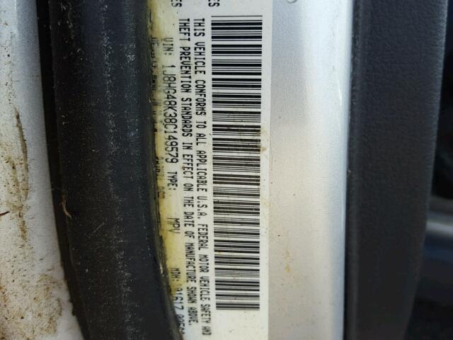 1J8HG48K38C149579 - 2008 JEEP COMMANDER SILVER photo 10