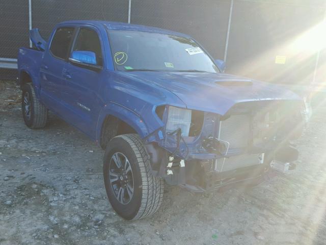 3TMCZ5AN0HM072352 - 2017 TOYOTA TACOMA DOU BLUE photo 1