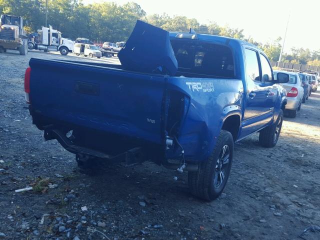 3TMCZ5AN0HM072352 - 2017 TOYOTA TACOMA DOU BLUE photo 4