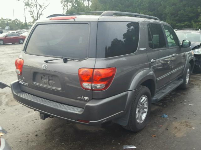 5TDZT38A06S282725 - 2006 TOYOTA SEQUOIA LI GRAY photo 4