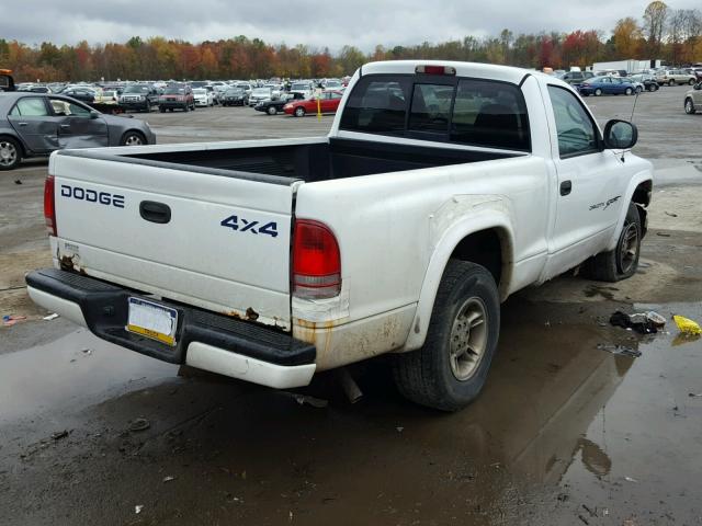 1B7GG26NXYS704554 - 2000 DODGE DAKOTA WHITE photo 4