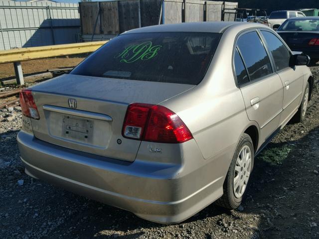 2HGES16515H598709 - 2005 HONDA CIVIC TAN photo 4