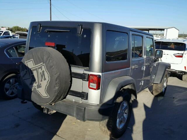 1C4HJWDG0DL674230 - 2013 JEEP WRANGLER U SILVER photo 4