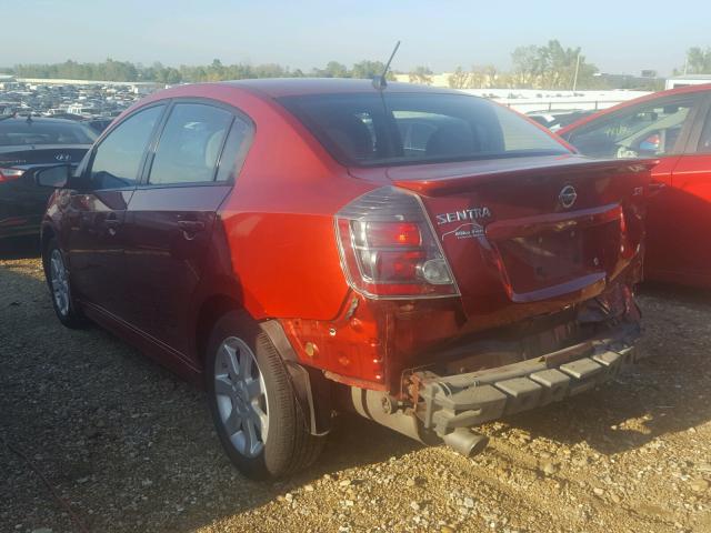 3N1AB6APXBL665588 - 2011 NISSAN SENTRA RED photo 3