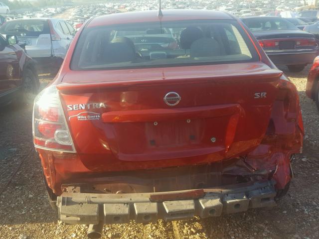 3N1AB6APXBL665588 - 2011 NISSAN SENTRA RED photo 9