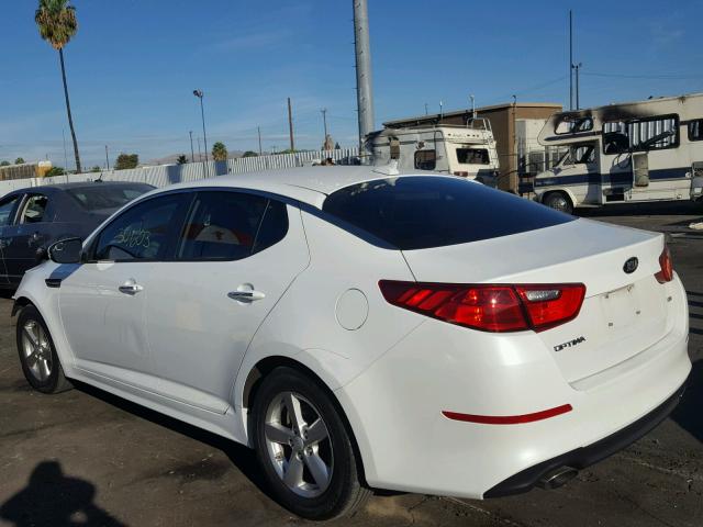 5XXGM4A74FG464986 - 2015 KIA OPTIMA WHITE photo 3