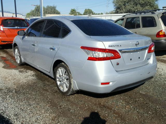 3N1AB7AP9EY206470 - 2014 NISSAN SENTRA S SILVER photo 3