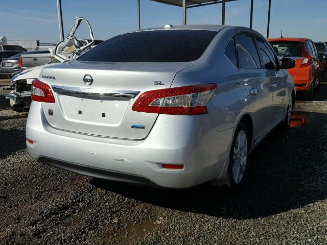 3N1AB7AP9EY206470 - 2014 NISSAN SENTRA S SILVER photo 4