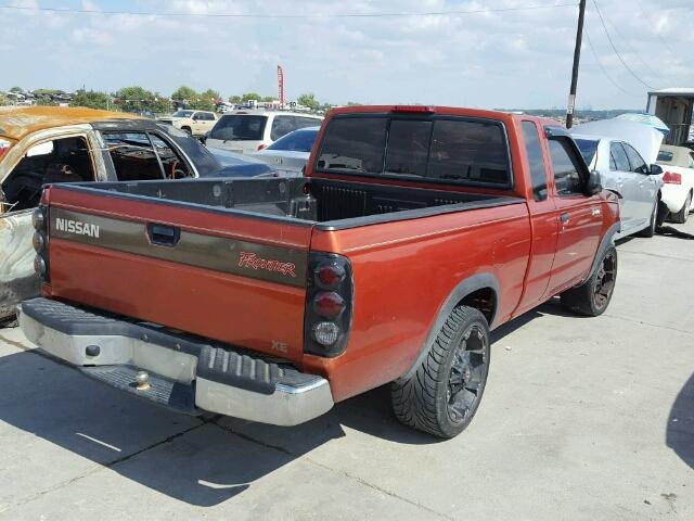 1N6DD26S2WC310763 - 1998 NISSAN FRONTIER ORANGE photo 4