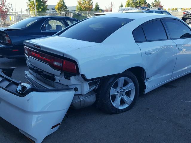 2C3CDXBG3EH187472 - 2014 DODGE CHARGER WHITE photo 9