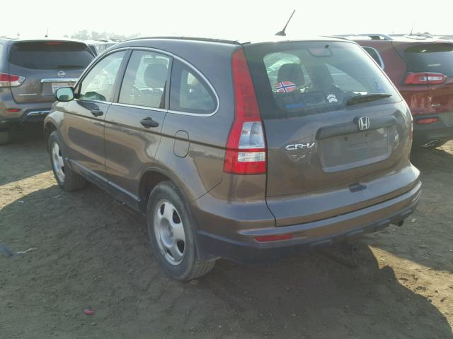 3CZRE3H31BG704449 - 2011 HONDA CR-V LX BROWN photo 3