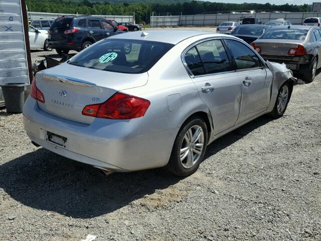 JN1DV6APXBM601416 - 2011 INFINITI G25 BASE SILVER photo 4