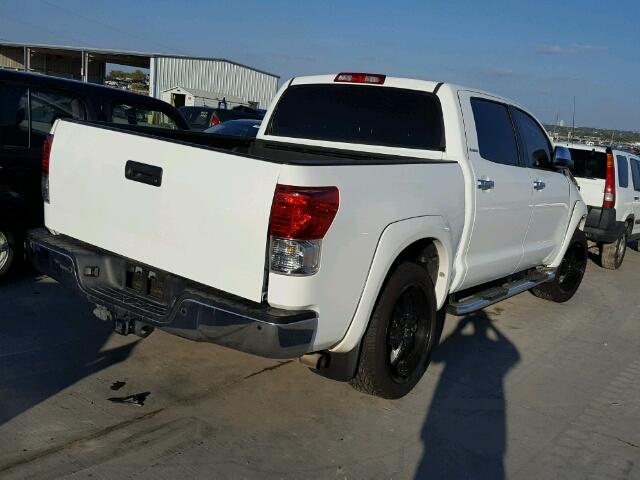 5TFFY5F13CX130463 - 2012 TOYOTA TUNDRA WHITE photo 4