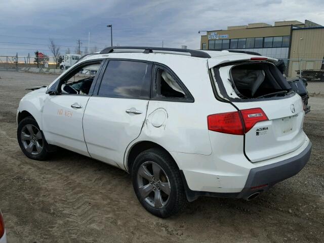 2HNYD28898H003624 - 2008 ACURA MDX SPORT WHITE photo 3