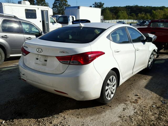 5NPDH4AE0CH142321 - 2012 HYUNDAI ELANTRA WHITE photo 4