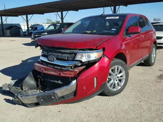 2FMDK3KC0BBA85259 - 2011 FORD EDGE RED photo 2