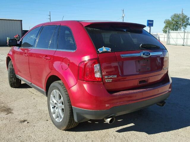 2FMDK3KC0BBA85259 - 2011 FORD EDGE RED photo 3