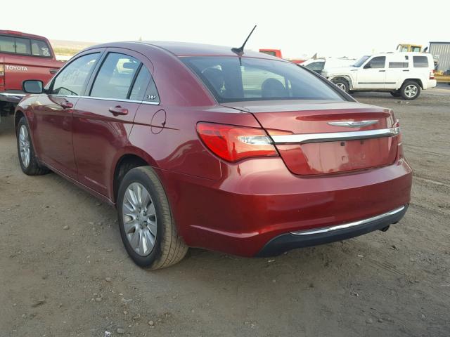 1C3CCBAB6EN212304 - 2014 CHRYSLER 200 LX MAROON photo 3