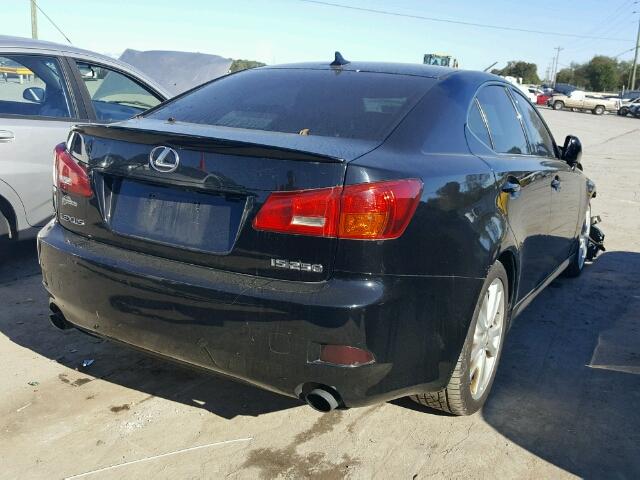 JTHBK262382076494 - 2008 LEXUS IS 250 BLACK photo 4