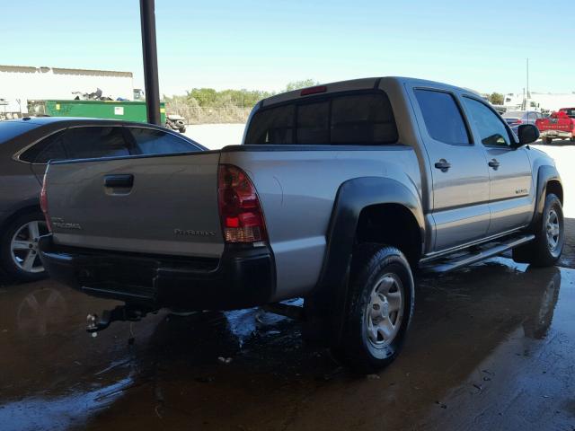 5TFJX4GN6FX046473 - 2015 TOYOTA TACOMA DOU SILVER photo 4