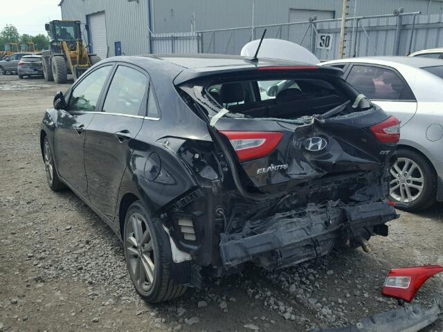 KMHD35LH6GU322535 - 2016 HYUNDAI ELANTRA GT BLACK photo 3