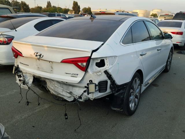 5NPE34AB9FH242687 - 2015 HYUNDAI SONATA SPO WHITE photo 4