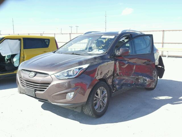 KM8JU3AG6EU838986 - 2014 HYUNDAI TUCSON GLS BROWN photo 2