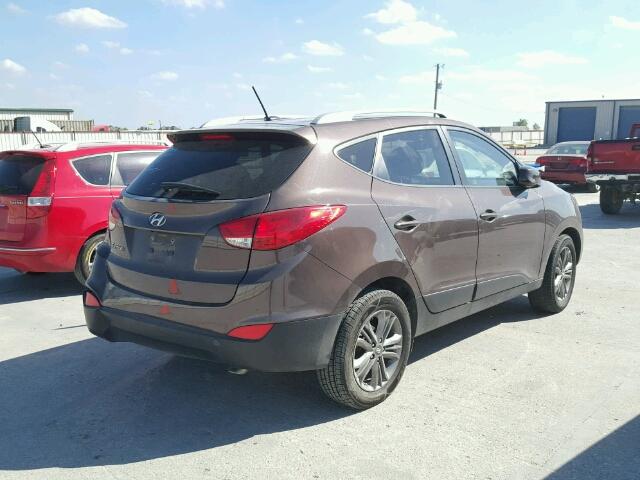 KM8JU3AG6EU838986 - 2014 HYUNDAI TUCSON GLS BROWN photo 4