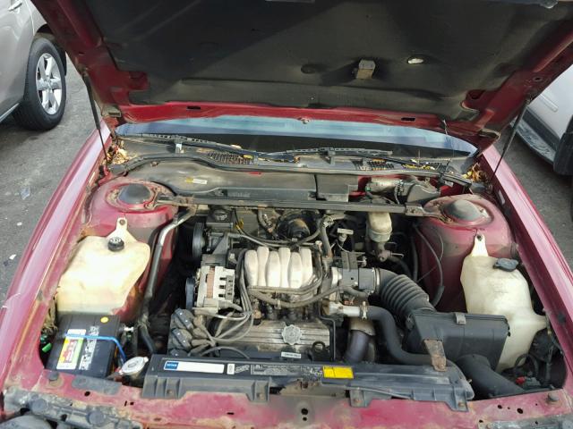 1G4HR53LXNH437732 - 1992 BUICK LESABRE MAROON photo 7