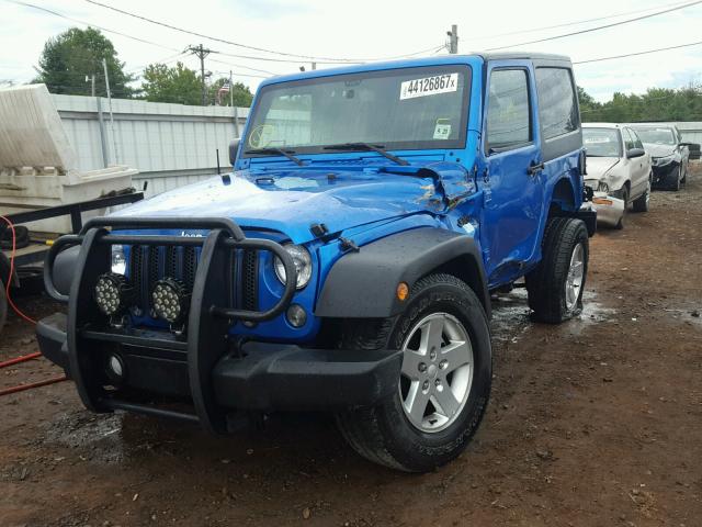 1C4AJWAG7FL726090 - 2015 JEEP WRANGLER BLUE photo 2