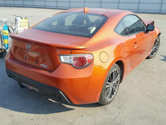 JF1ZNAA19F9708831 - 2015 TOYOTA SCION FR-S ORANGE photo 4