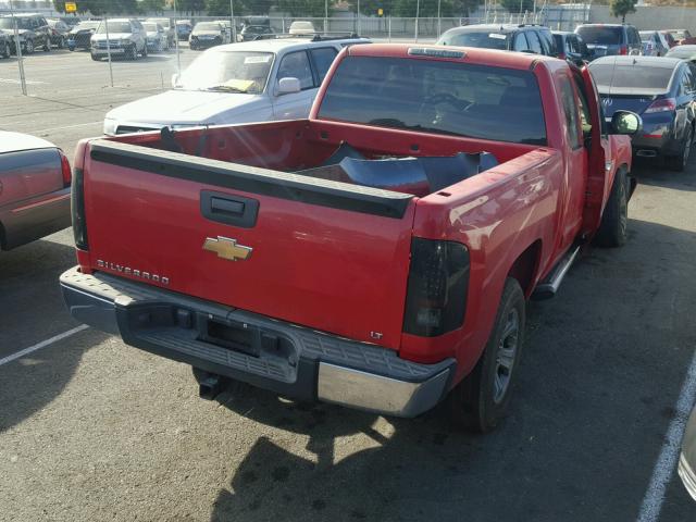 2GCEC19C071582454 - 2007 CHEVROLET SILVERADO RED photo 4