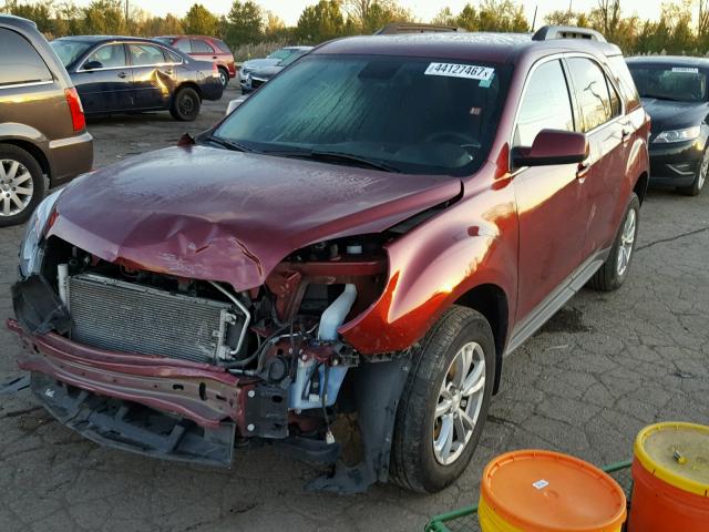 2GNALCEKXG6137611 - 2016 CHEVROLET EQUINOX MAROON photo 2