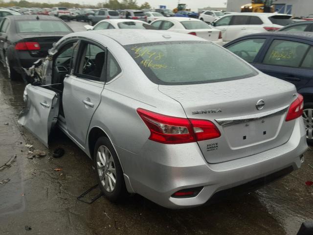 3N1AB7AP7HY225751 - 2017 NISSAN SENTRA S SILVER photo 3