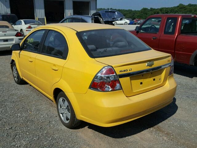 KL1TD5DE7AB049813 - 2010 CHEVROLET AVEO LS YELLOW photo 3