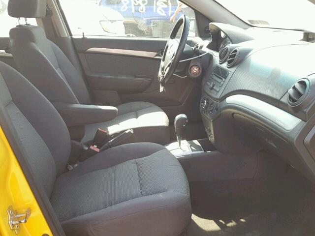 KL1TD5DE7AB049813 - 2010 CHEVROLET AVEO LS YELLOW photo 5