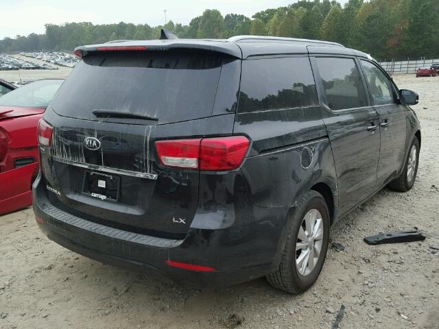 KNDMB5C14F6038432 - 2015 KIA SEDONA LX BLACK photo 4