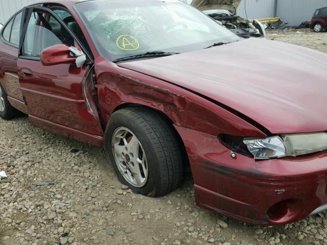 1G2WP52K12F129239 - 2002 PONTIAC GRAND PRIX BURGUNDY photo 10