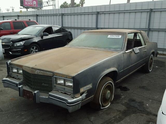 1G6EL578XFE610363 - 1985 CADILLAC ELDORADO BLACK photo 2