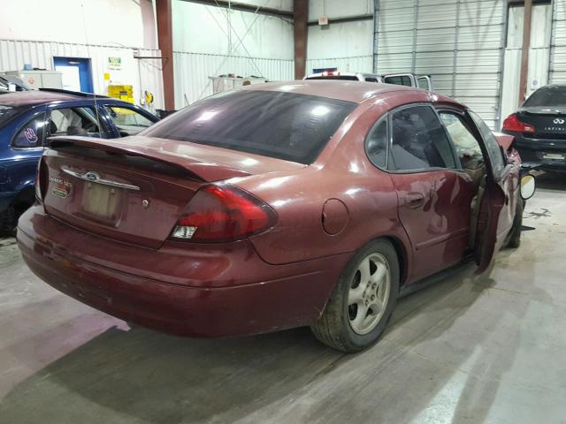 1FAFP55S63A275339 - 2003 FORD TAURUS SES RED photo 4