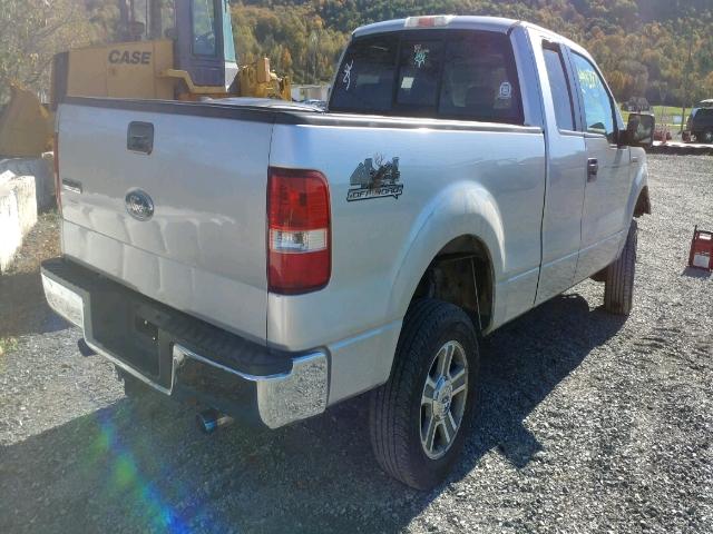 1FTPX14507FB73305 - 2007 FORD F150 SILVER photo 4